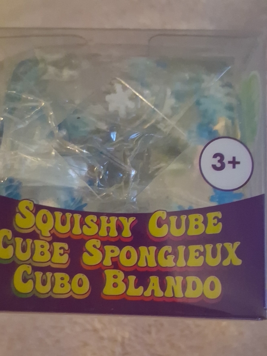 squishy Other - Squishy Cube Snowflake Stress Toy - Blue/White